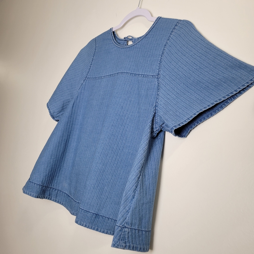 J.CREW Swing Slouchy Blouse‎ Blue Top S - Picture 5 of 9
